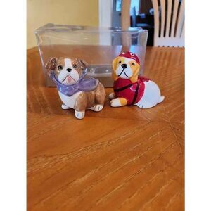 New Dogs salt and pepper ceramic shakers